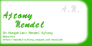 ajtony mendel business card